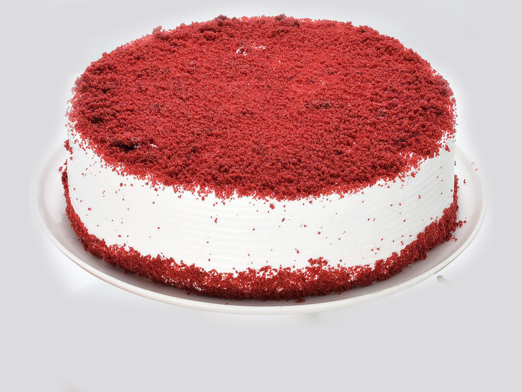 Half Red Velvet Cake