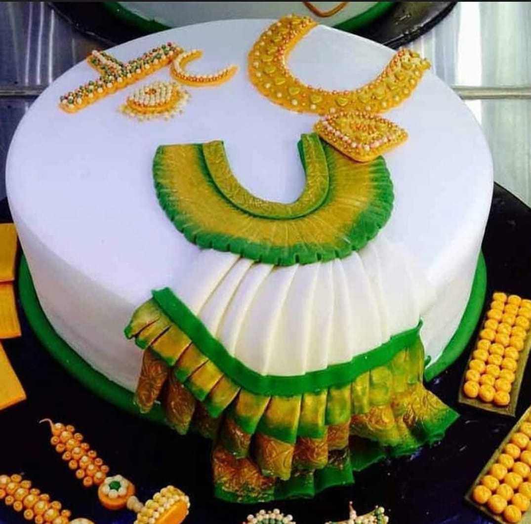 Wedding Saree Theme Cake