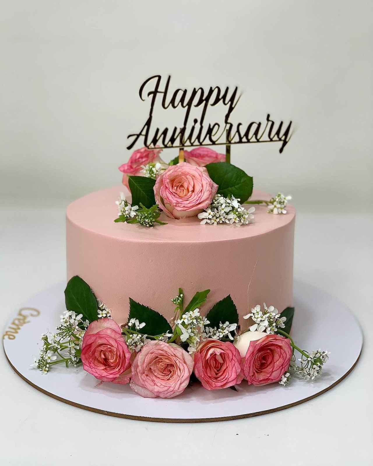 Floral Anniversary Cake